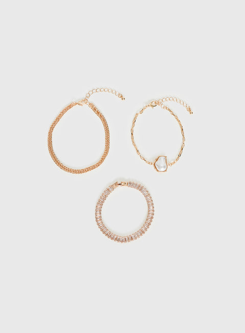 Mollee Bracelet Pack Gold