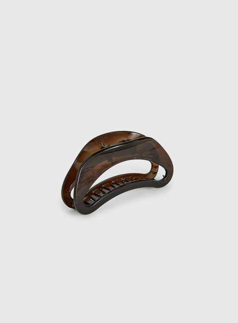Say My Name Hair Clip Sheer Chocolate