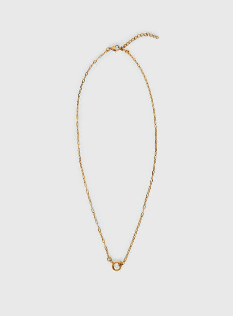 Zephry Gold Plated Link Chain Necklace Gold