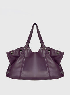 Amaria Buckle Detail Shoulder Bag Plum