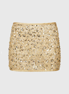 Sonique Sequin Crochet Sarong Gold