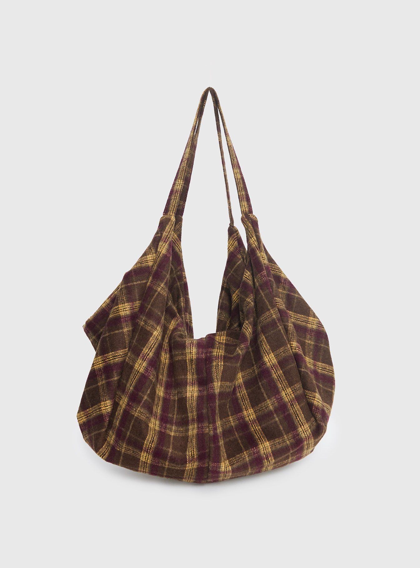 Sonora Oversized Tote Bag Brown Check | Princess Polly