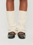 Queensway Boucle Legwarmers Cream