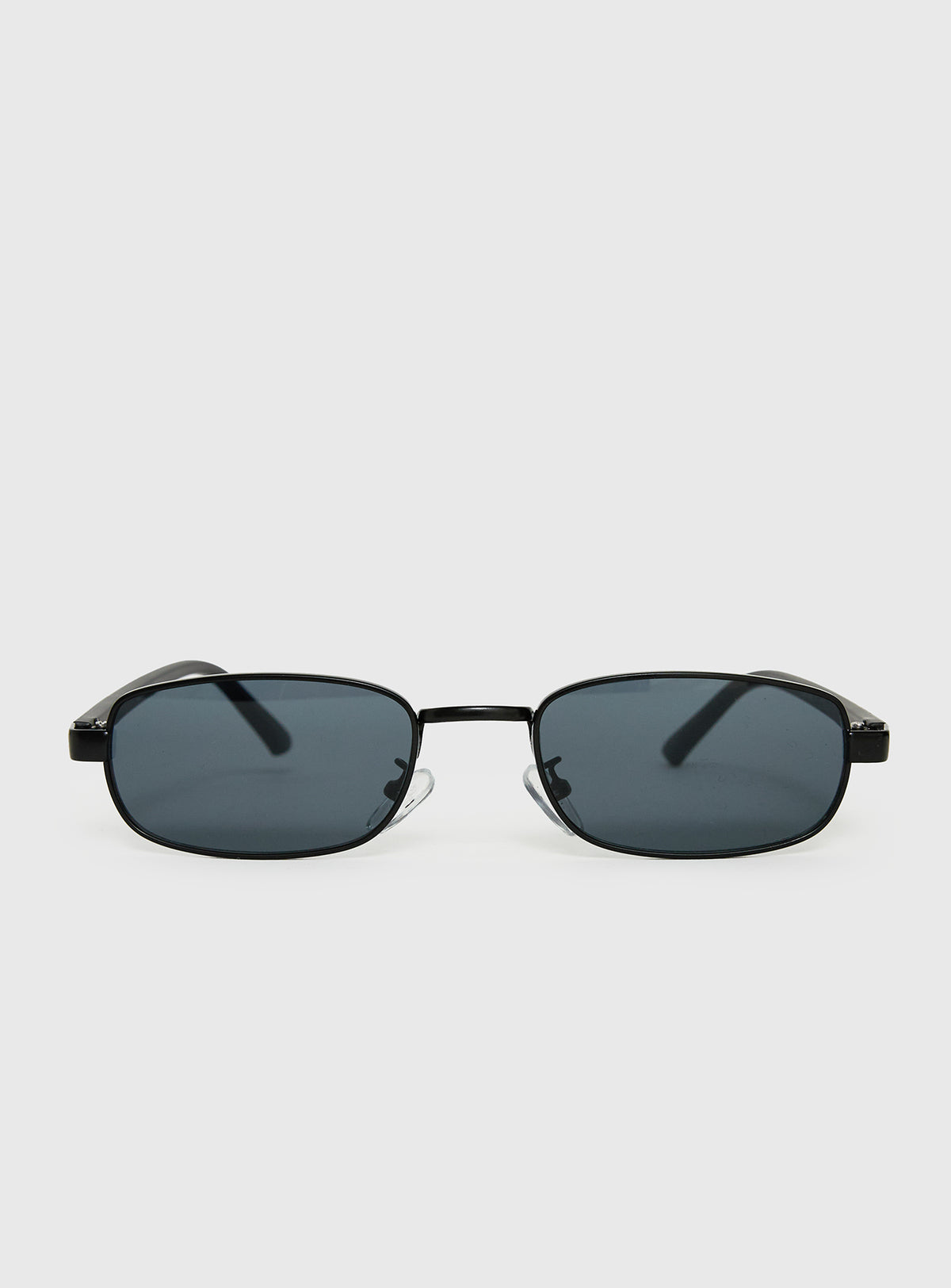 Tillie Metal Frame Oval Sunglasses Black
