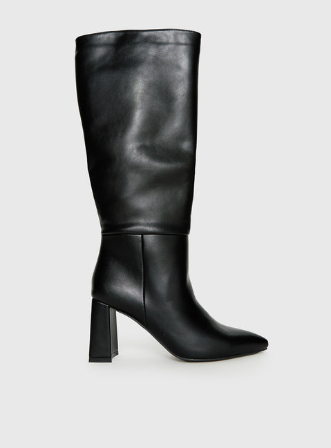 Vesper Knee High Boots Black
