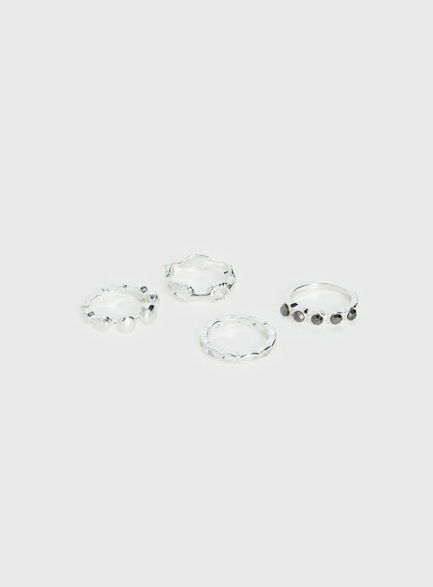 Cosmic Crush Ring Pack Silver