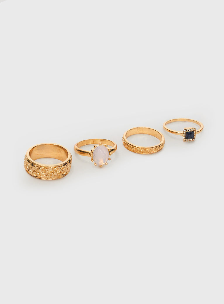 Market Jewels Ring Pack Gold