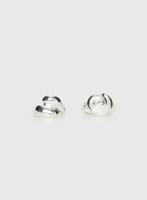 Broken Hearts Club Ring Pack Silver