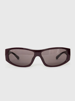 Odele Wraparound Sunglasses Burgundy