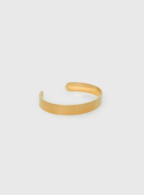 Bridgeta Gold Plated Cuff Bracelet Gold