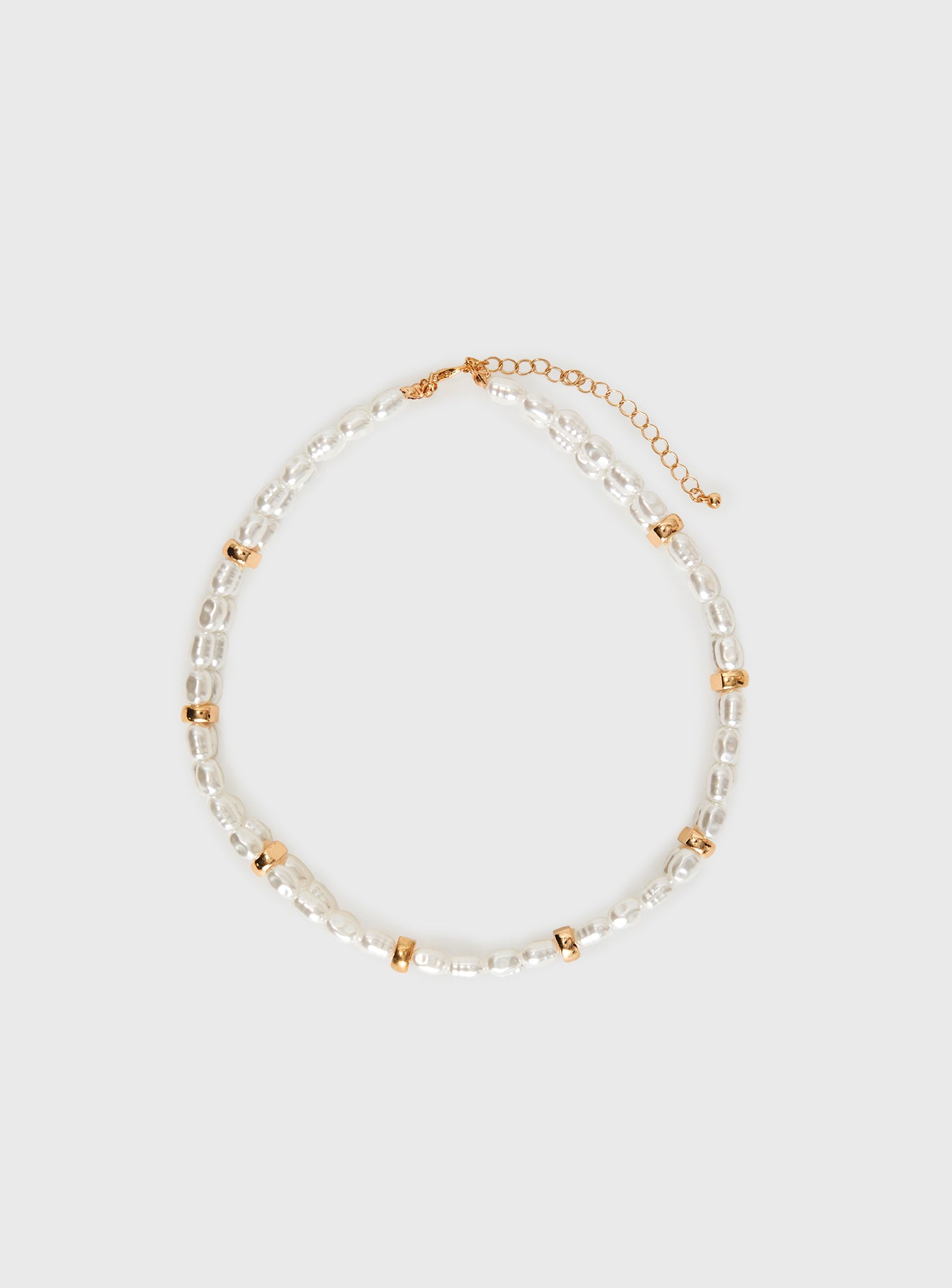Zayden Double Layered Pearl Necklace Gold