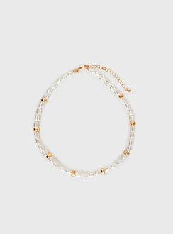 Zayden Double Layered Pearl Necklace Gold