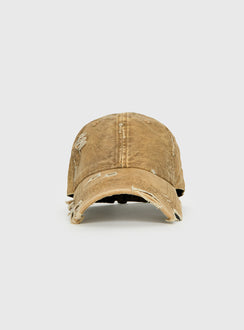 Fryda Distressed Cap Washed Brown