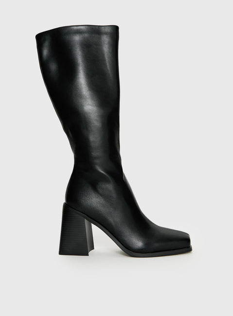 Renzo Knee High Boots | Black | Womens