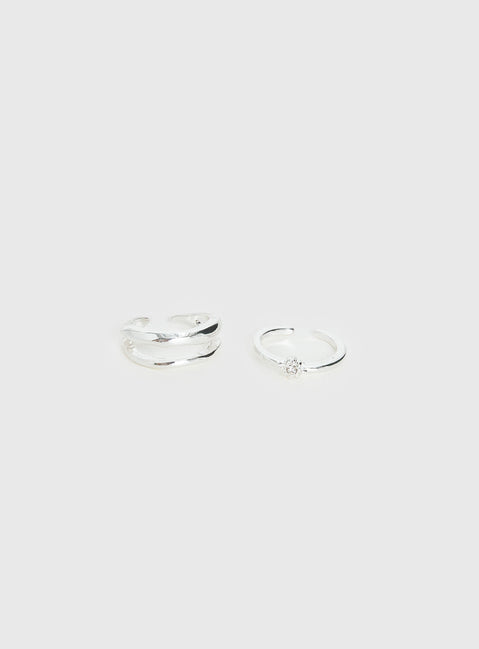 Seris Toe Ring Pack Silver