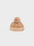 Fluffy hat Pom pom detail, sherpa lined