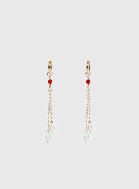 What Is Life Dangly Earrings Gold