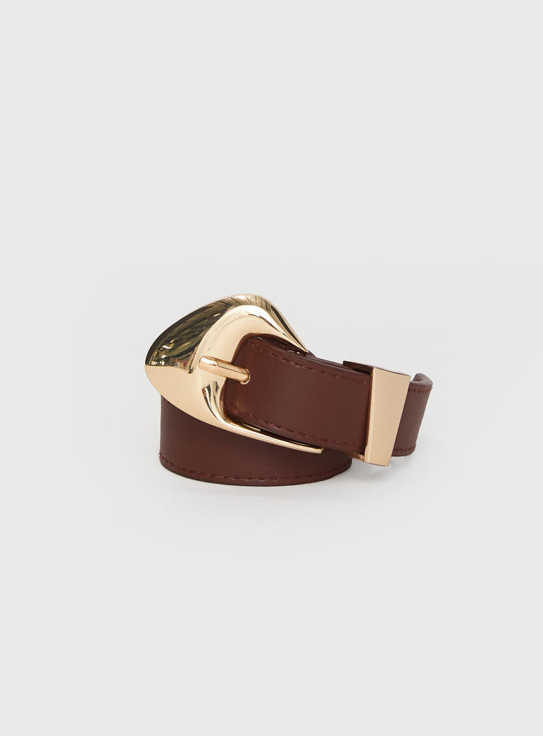 You're Strong Belt Dark Brown / Gold