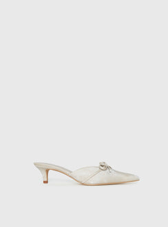 Unrivaled Pointed Toe Faux Suede Heels Beige