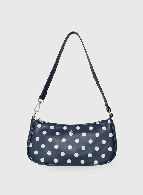 Peta & Jain Piper Bag Navy Polka
