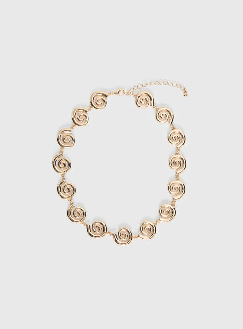 Olivah Spiral Necklace Gold