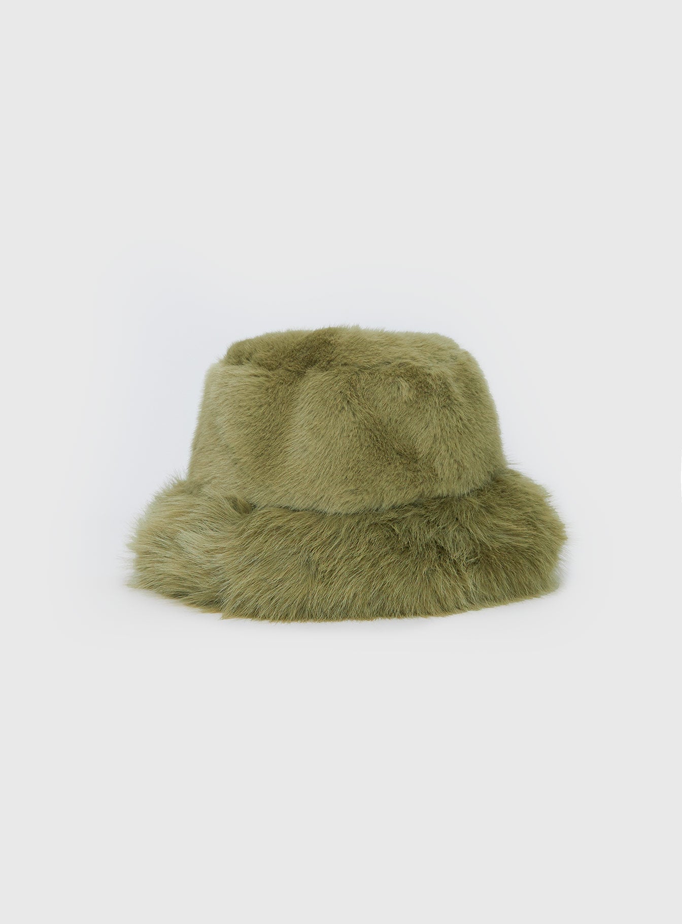 Avaah Fluffy Hat Green | Princess Polly