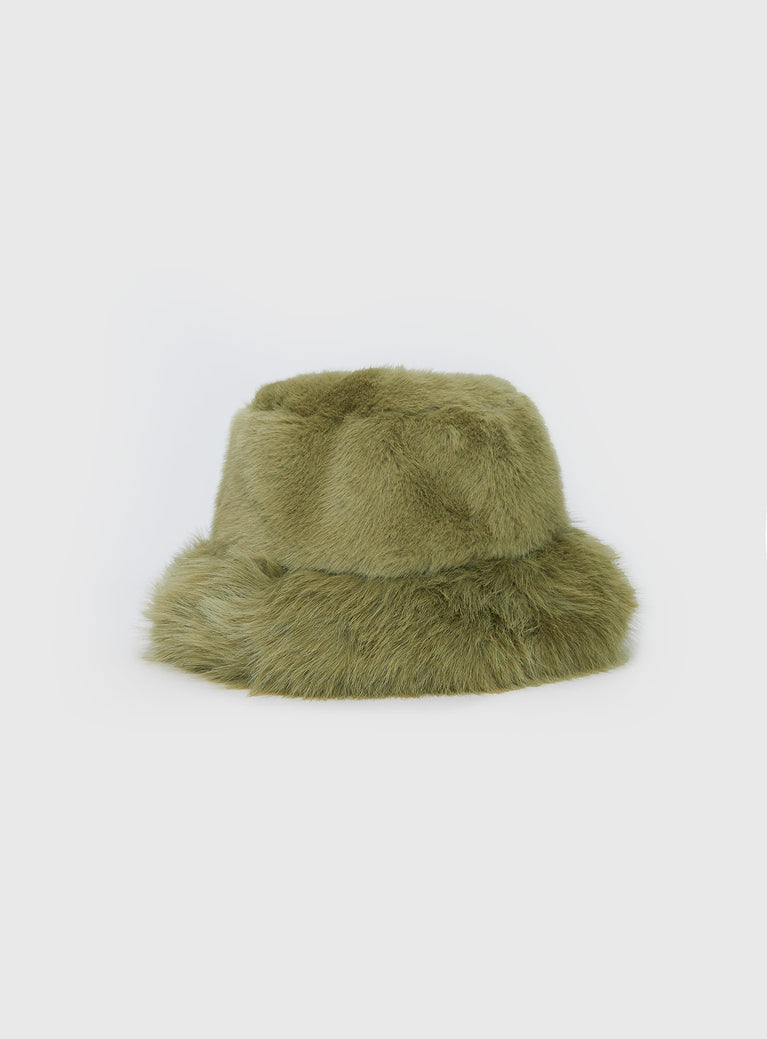 Avaah Fluffy Hat Green