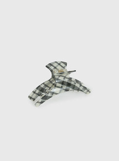 Sloen Claw Clip Black Check