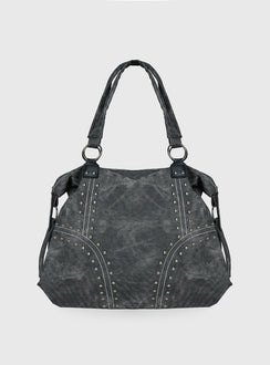 Brittin Stud Detail Shoulder Bag Black