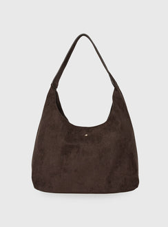 Peta & Jain Jami Faux Suede Hobo Bag Chocolate