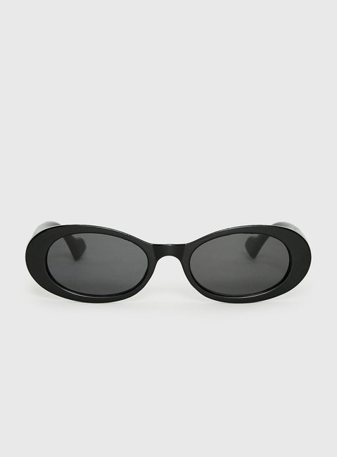 Runaway Baby Oval Sunglasses Black