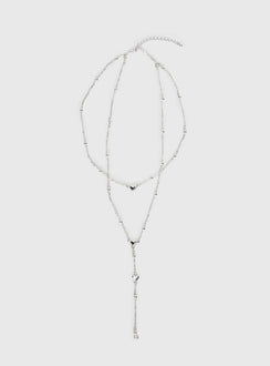 Whatever You Need Y Necklace Silver