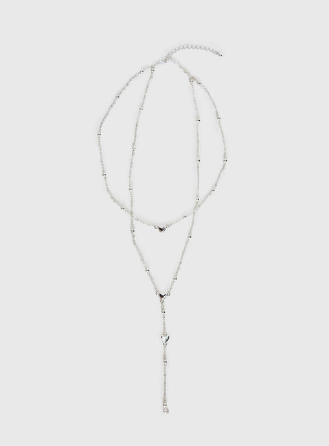 Whatever You Need Y Necklace Silver