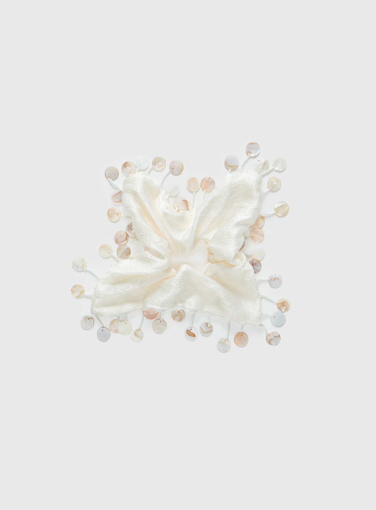 Shell Scrunchie Tahlie Shell Detail Scrunchie White | Princess Polly