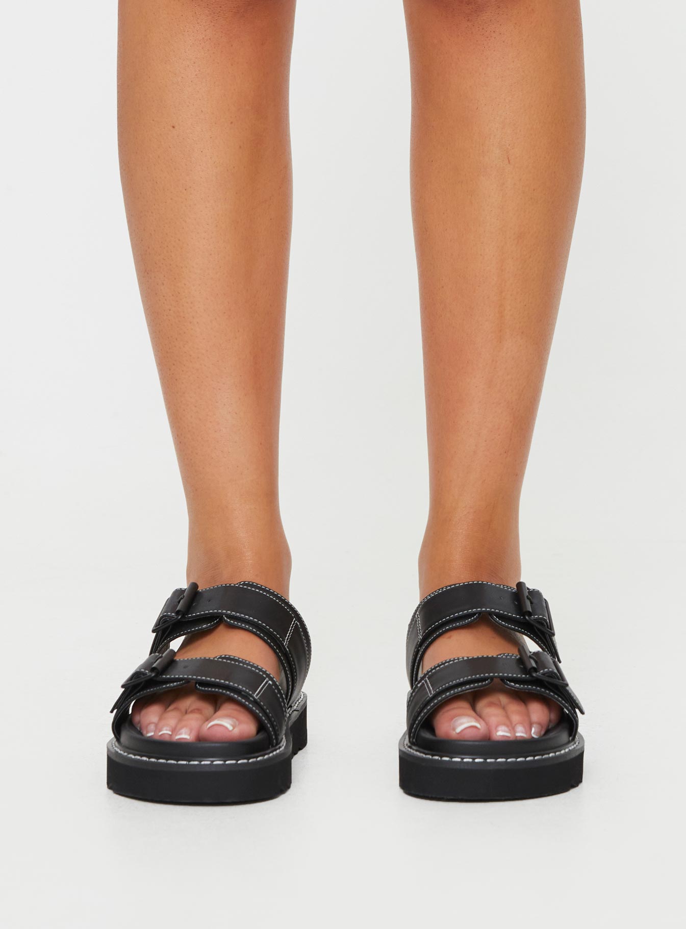 Ma belle sandals contrast stitch