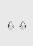 Dazzling Teardrop Earrings Silver