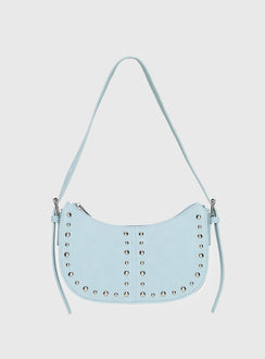 Bright Lights Studded Shoulder Bag Blue