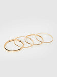 Gold-toned bracelet pack Pack of two, cuff style
