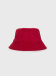 Summer Salt Terry Bucket Hat Red