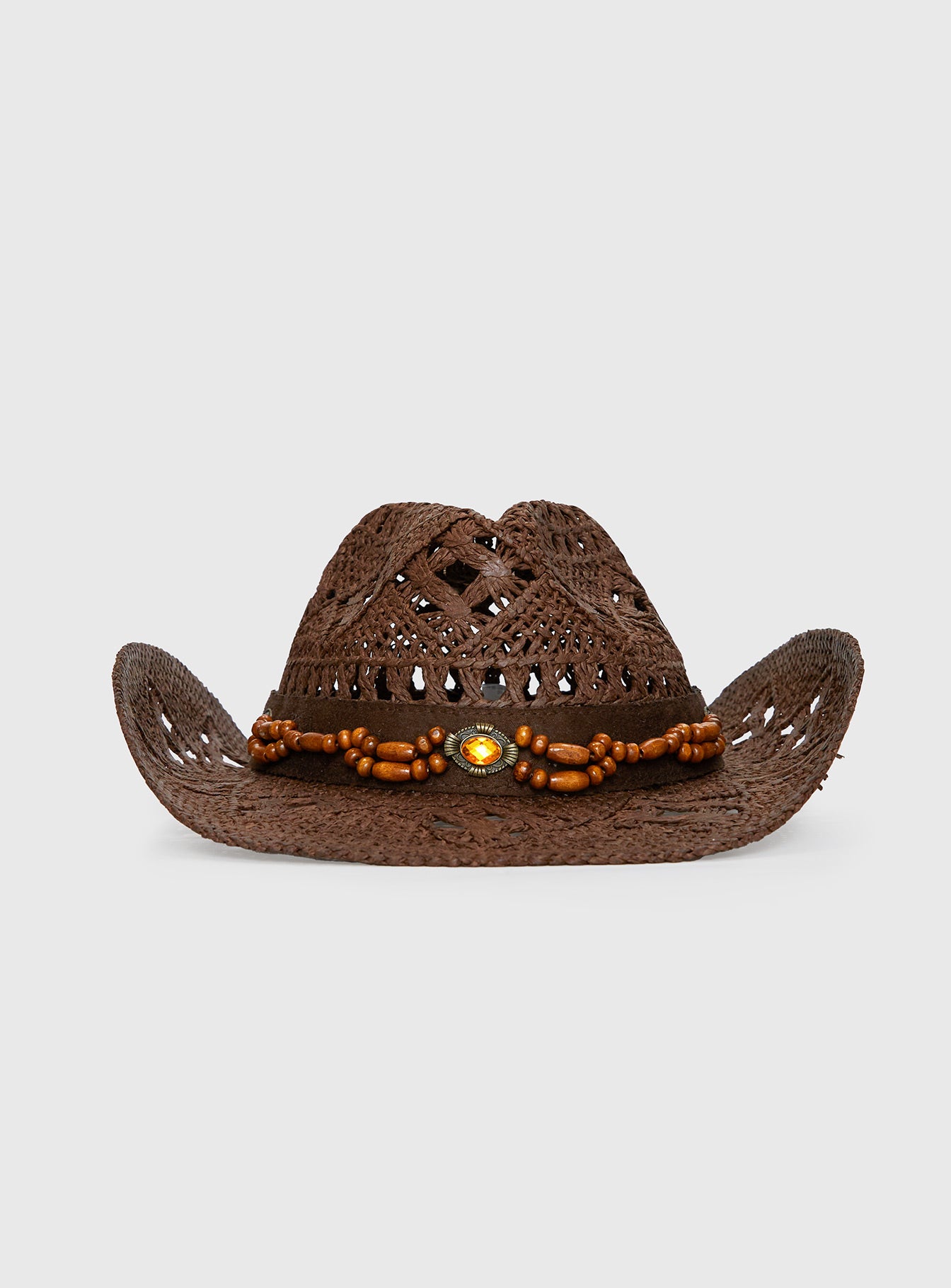 Hazie Cowboy Hat Dark Brown | Princess Polly