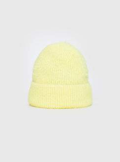 Kalyn Fluffy Beanie Lemon