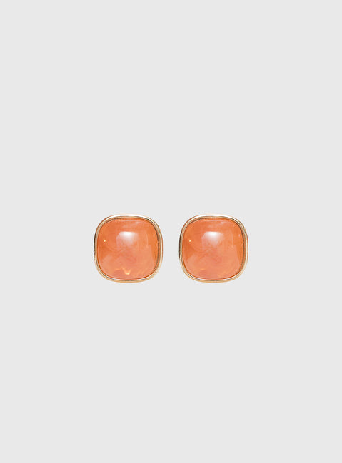 Tiera Gemstone Earrings Gold