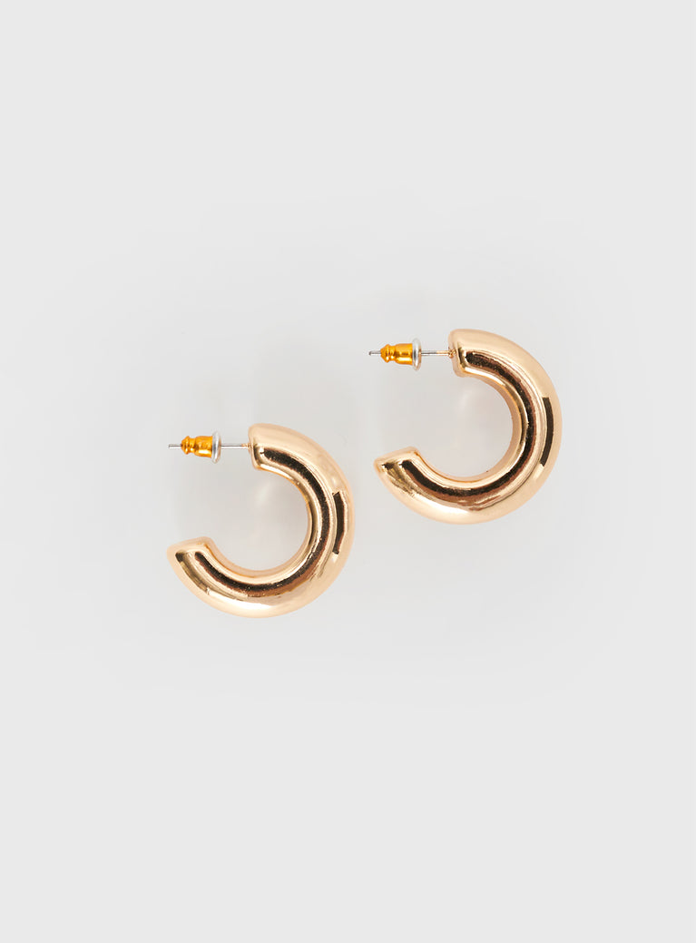 Gold toned hoop earrings