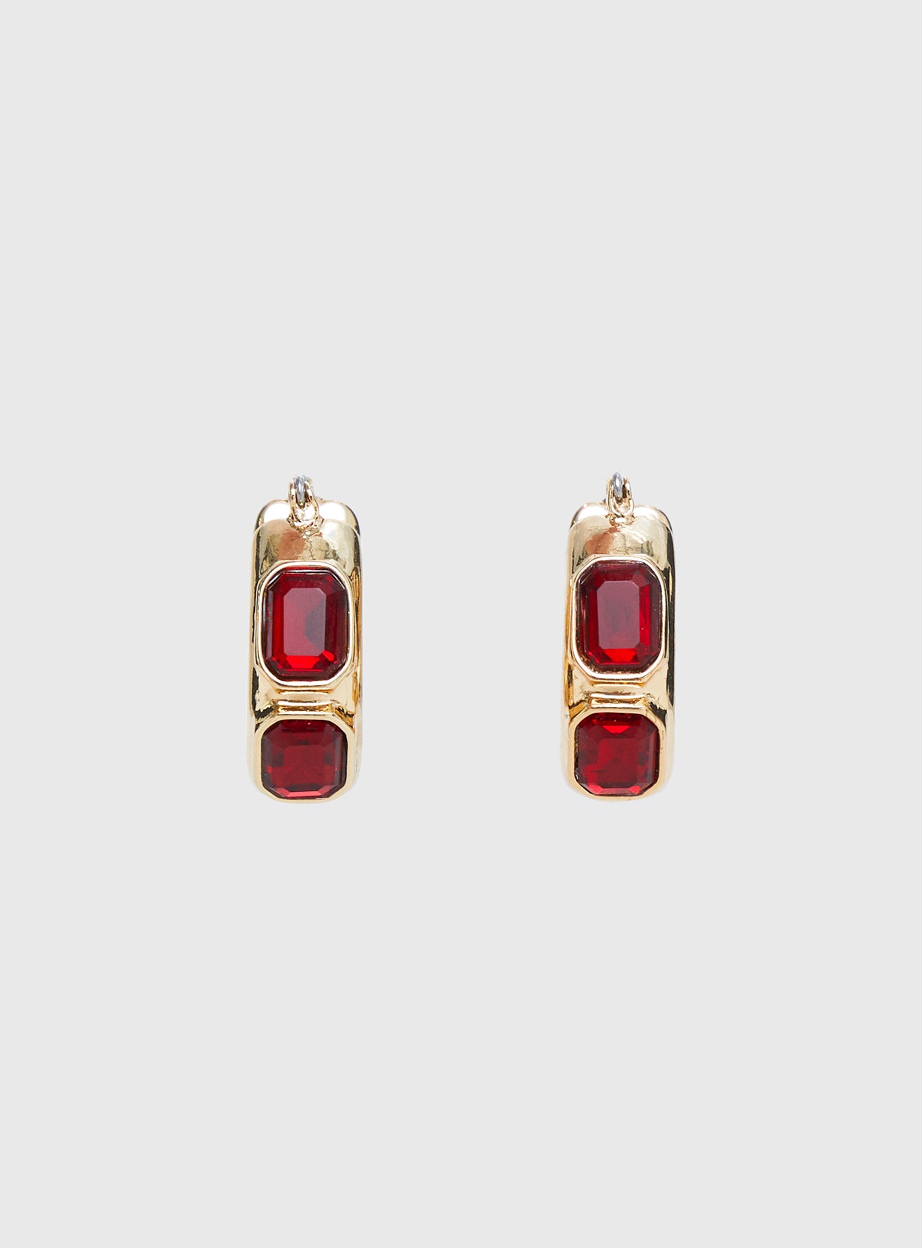 Gabrianna Hoop Earrings Gold / Red