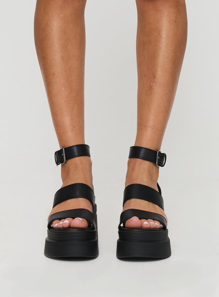 Adelle Platform Heels Black