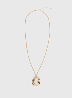 Sonrisa Long Pendant Necklace Gold