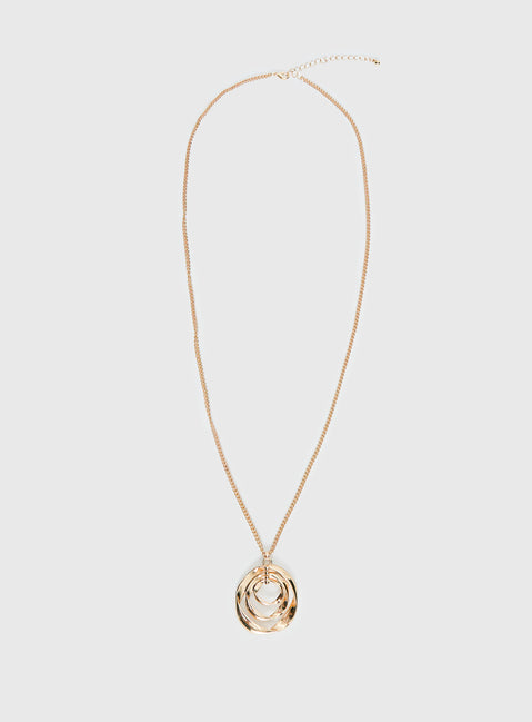 Sonrisa Long Pendant Necklace Gold