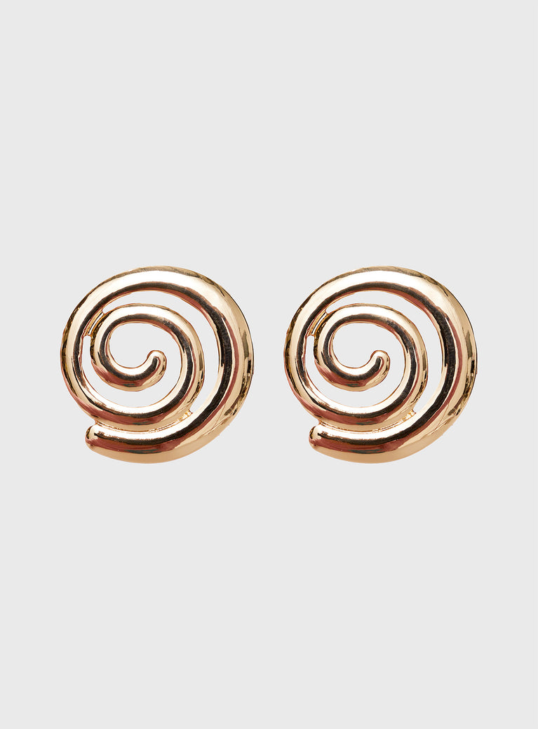 Sebina Swirl Earrings Gold