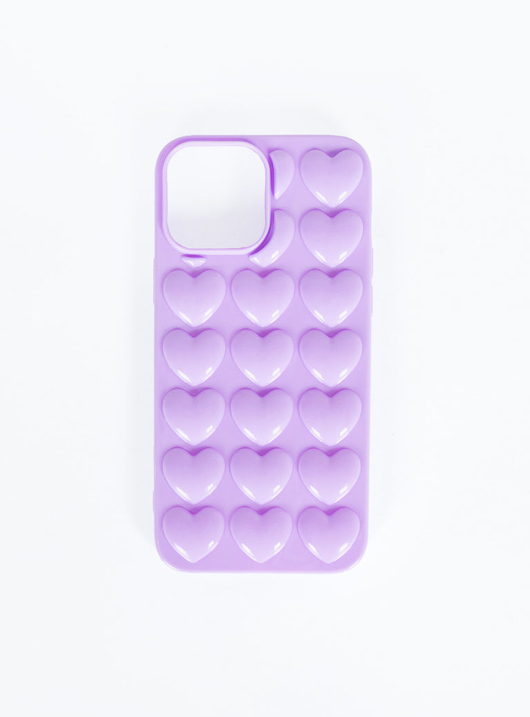 iPhone case Bubble heart design, lightweight, plastic clip on