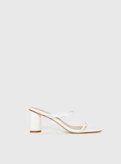 The Becka Heels White